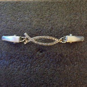 Sweater,  Blouse,  Shawl  Clips ~ Christian Fish Symbol ~ Garment ~ Cardigan